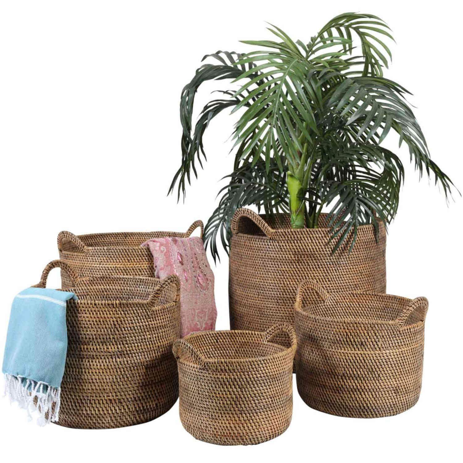 Casa Moro Flechtkorb Rattan Korb ELIE BRAUN Weidenkorb Allzweckkorb (Aufbew günstig online kaufen