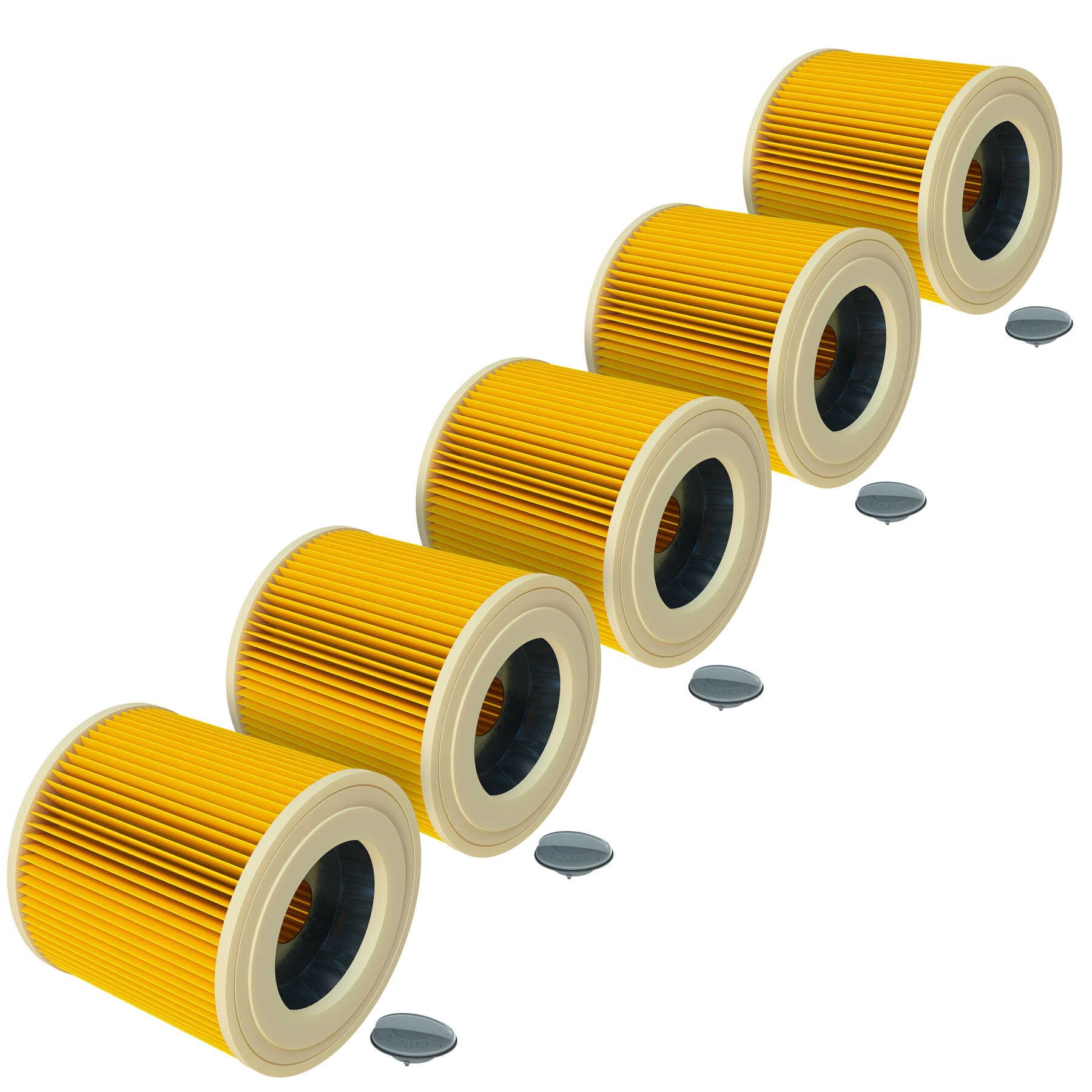 vhbw Patronenfilter Ersatz für Stanley 41864-A für Staubsauger, Nass- und Trockensauger, für Staubsauger, (5-St), Zuverlässiges Filter-Set für Ihren Staubsauger, Idealer Ersatz-Filter