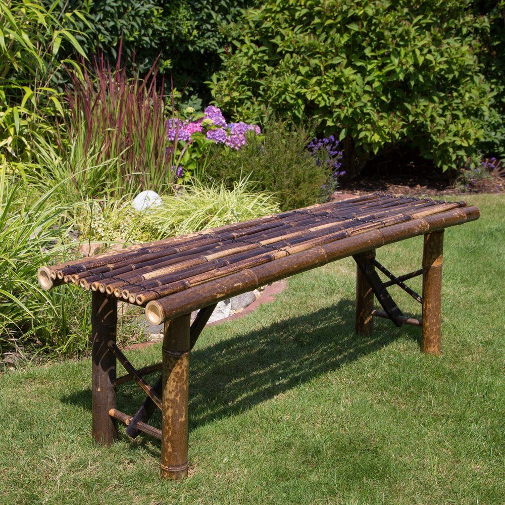 Homestyle4u Gartenbank Sitzbank Bank Bambusbank braun günstig online kaufen