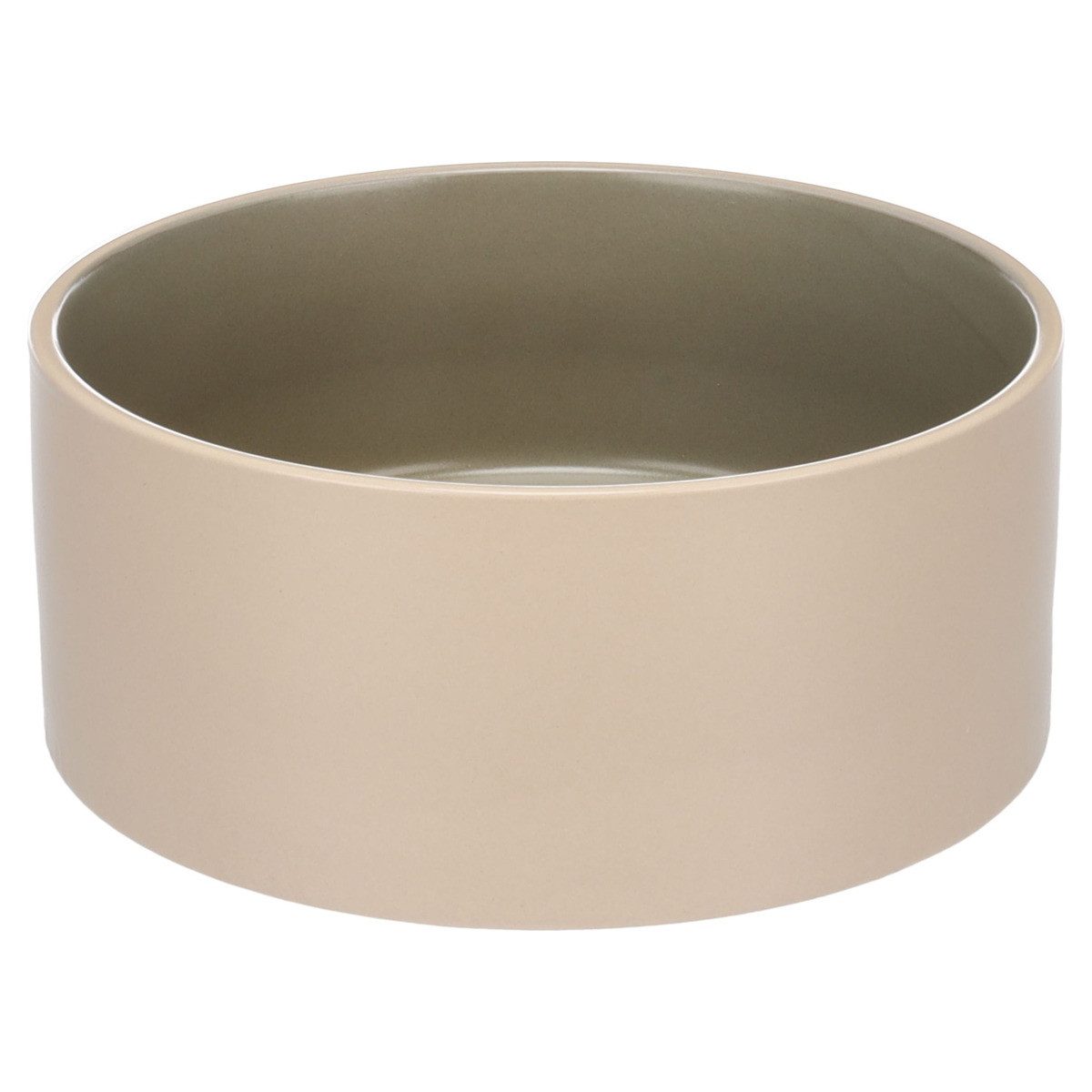 Flamingo Futternapf Futter- und Trinknapf Anca rund beige/grün