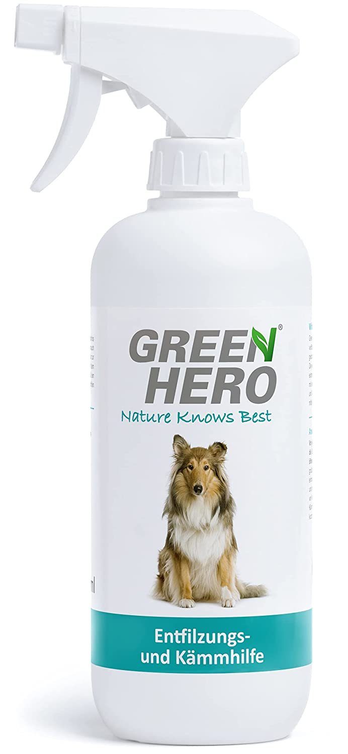 GreenHero Fellpflege Entfilzungs- und Kämmhilfe für Hunde & Katzen, 500 ml