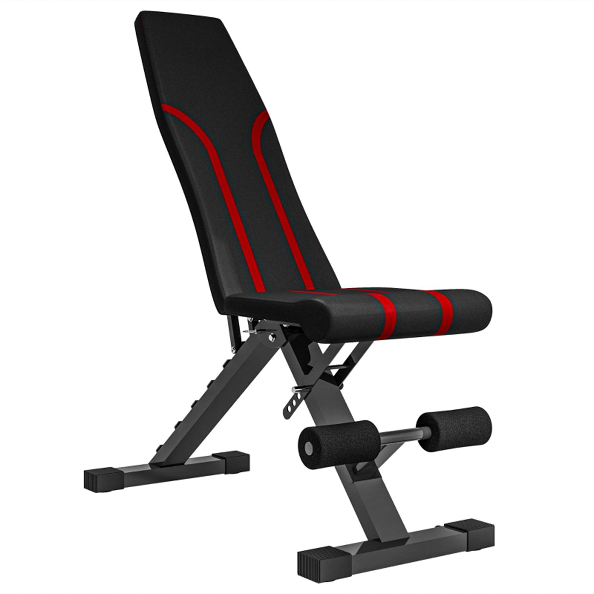 Hantelbank Klappbare Workout-Bank, 6-stufige Rückenlehne, 4-stufiger Sitz