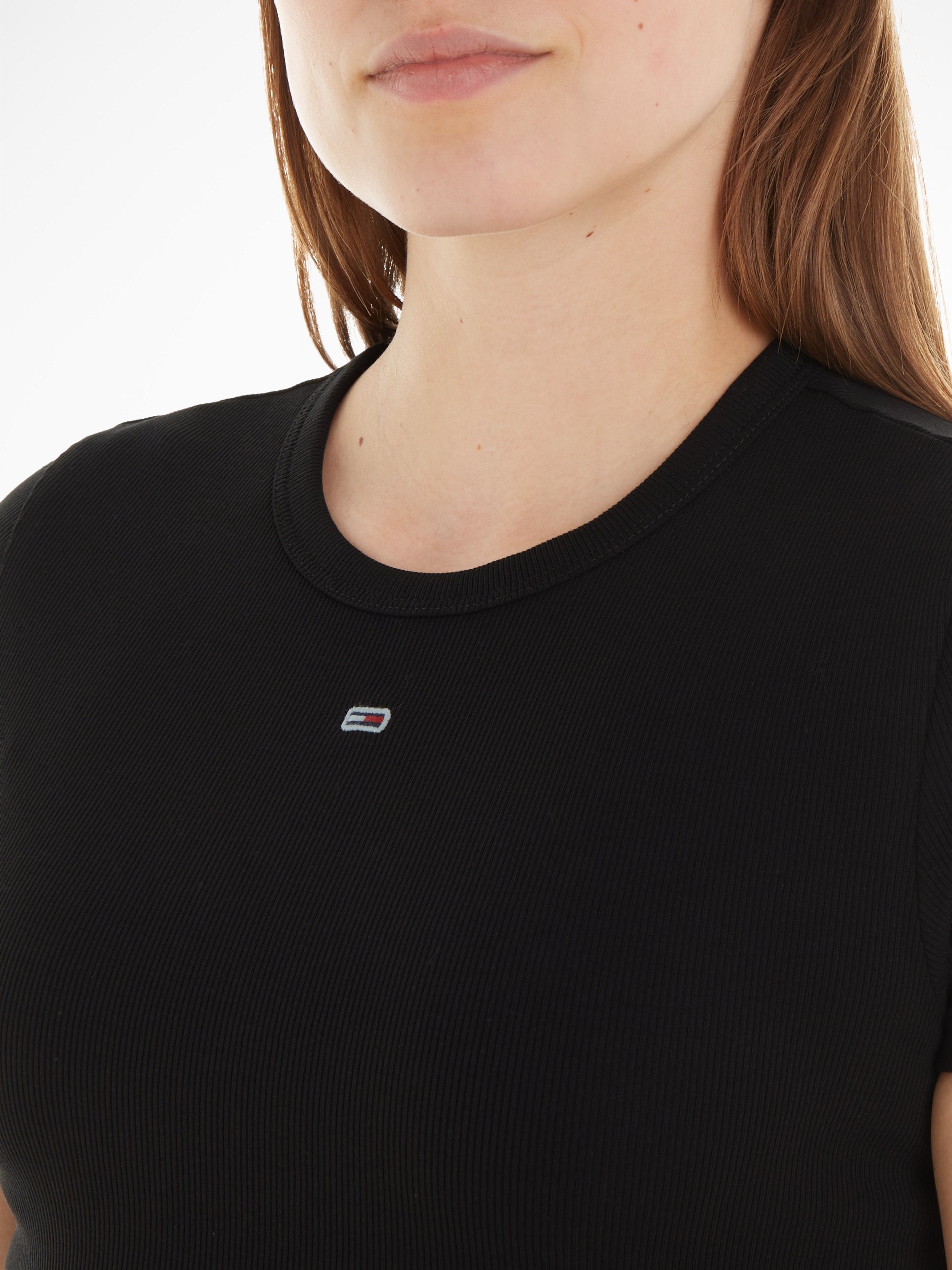 Tommy Jeans Kurzarmshirt TJW SLIM ESSENTIAL RIB SS EXT mit gerippter Strukt günstig online kaufen