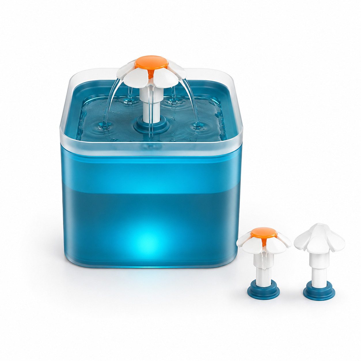 PETKIT Trinkbrunnen 2 l, Katzen Wasserspender, Vierfach-Filtersystem und LED-Anzeige