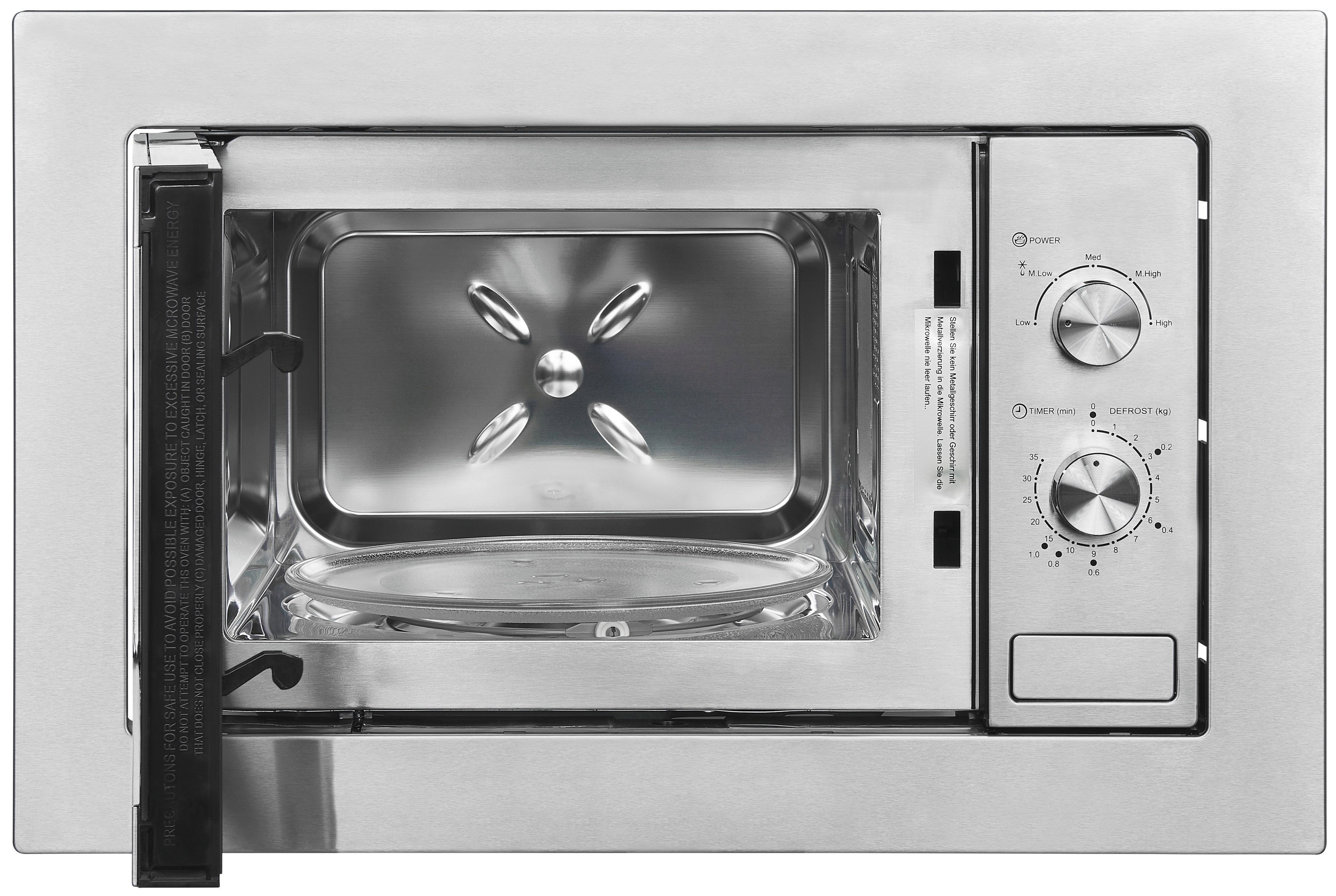 exquisit Einbau-Mikrowelle EMW10-020, Mikrowelle, 20 l, 2-in-1 Gerät: Auftauen und Aufwärmen – Genuss im Handumdrehen