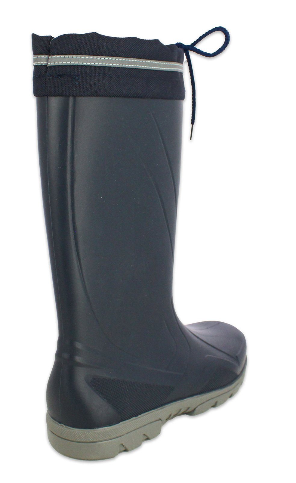 Beck Damen Regenstiefel für Einlegesohle strapazierfähig, wasserdicht, trockene, (klassischer dunkelblau robust, Füße) herausnehmbare Gummistiefel warme Stiefel, Sailor