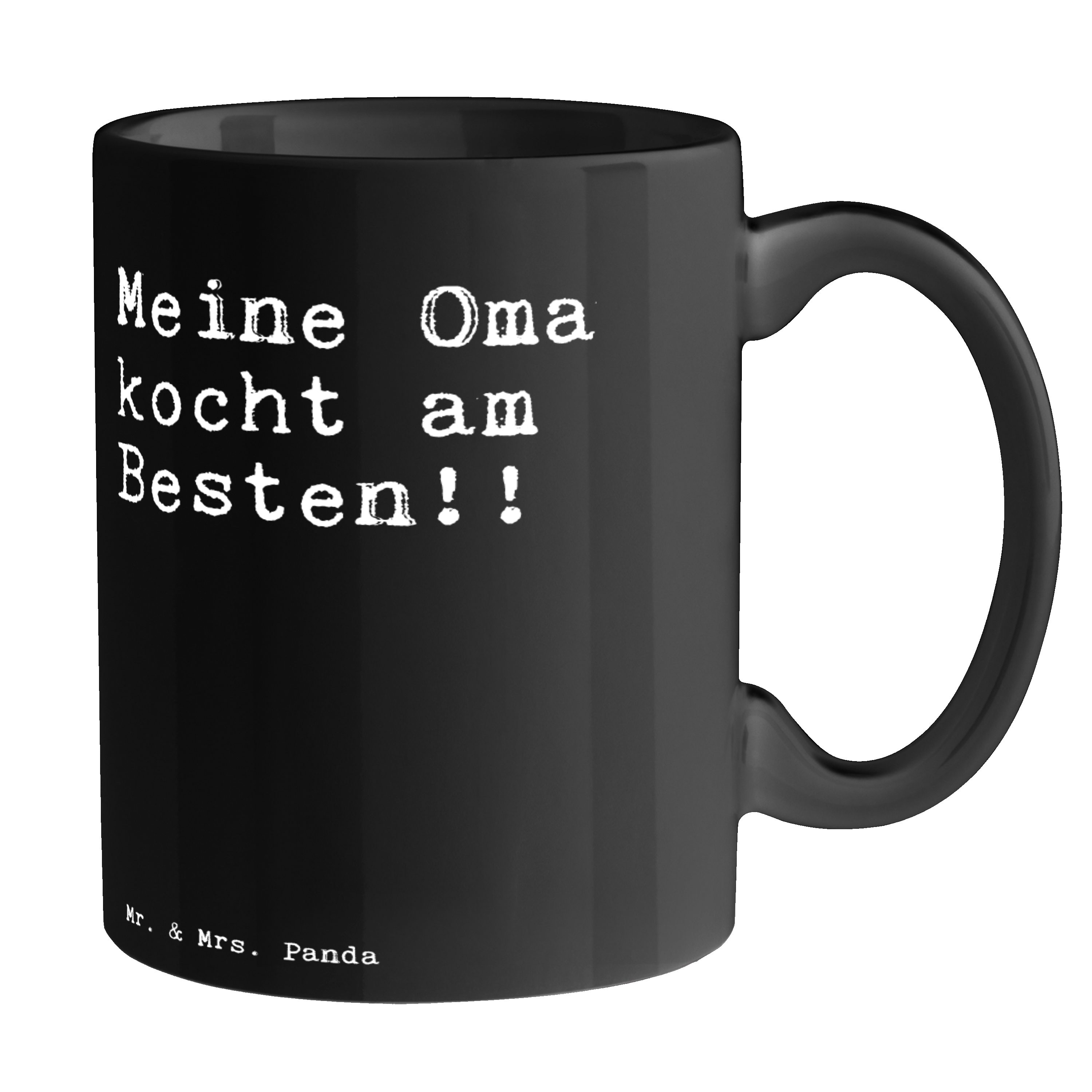 Mr. & Mrs. Panda Tasse »Meine Oma kocht am... Schwarz Geschenk