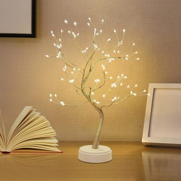 HYTIREBY Leuchtzweig LED Baum Lichter Warmweiß USB Bonsai Baum Licht, Dekobaum Belichtet Kleine Baumbeleuchtung Innen Deko 108 Lampenperlen