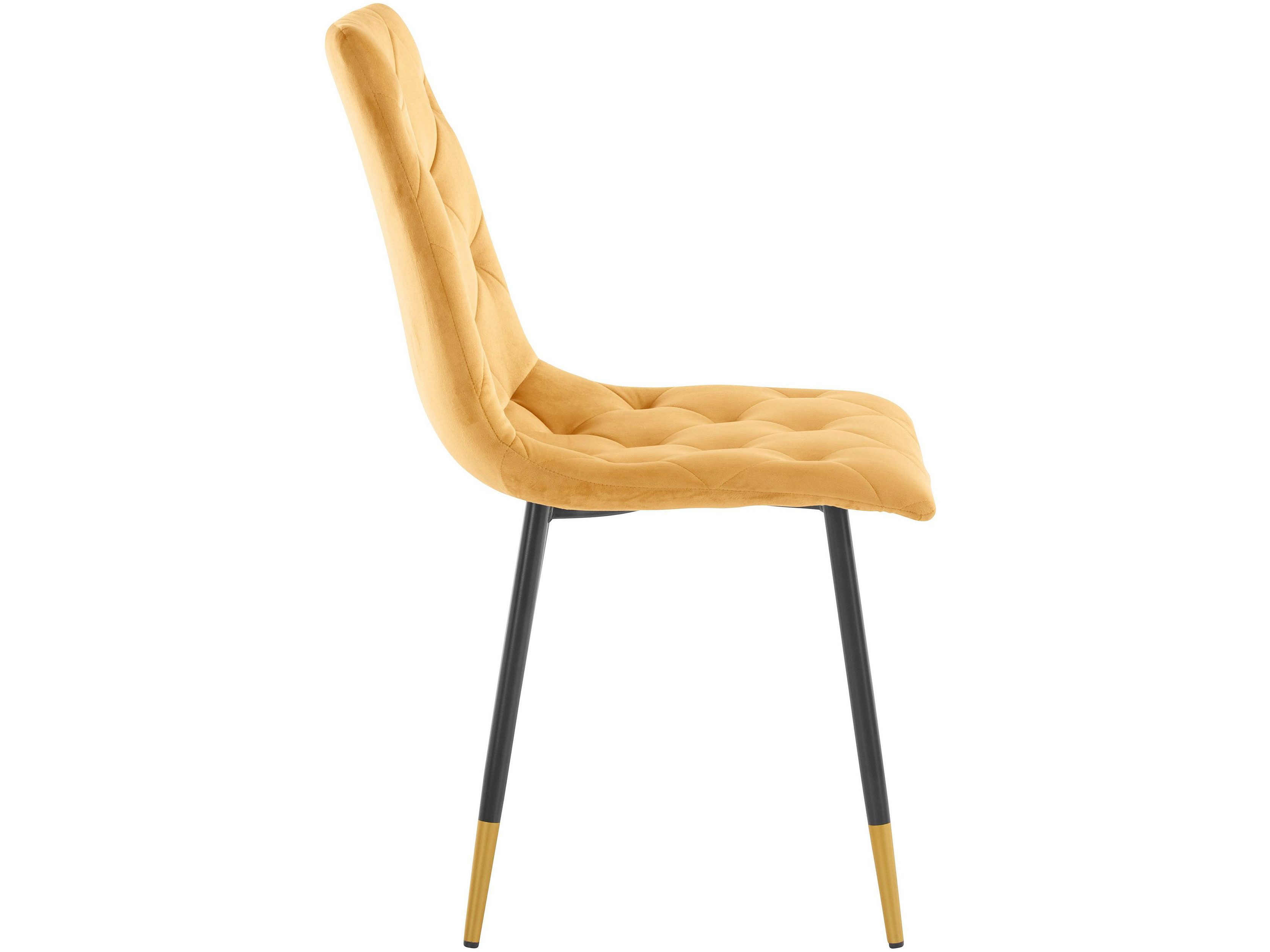 loft24 Esszimmerstuhl Lilith (Set, 2 St), Bezug in Samtoptik mit Steppung