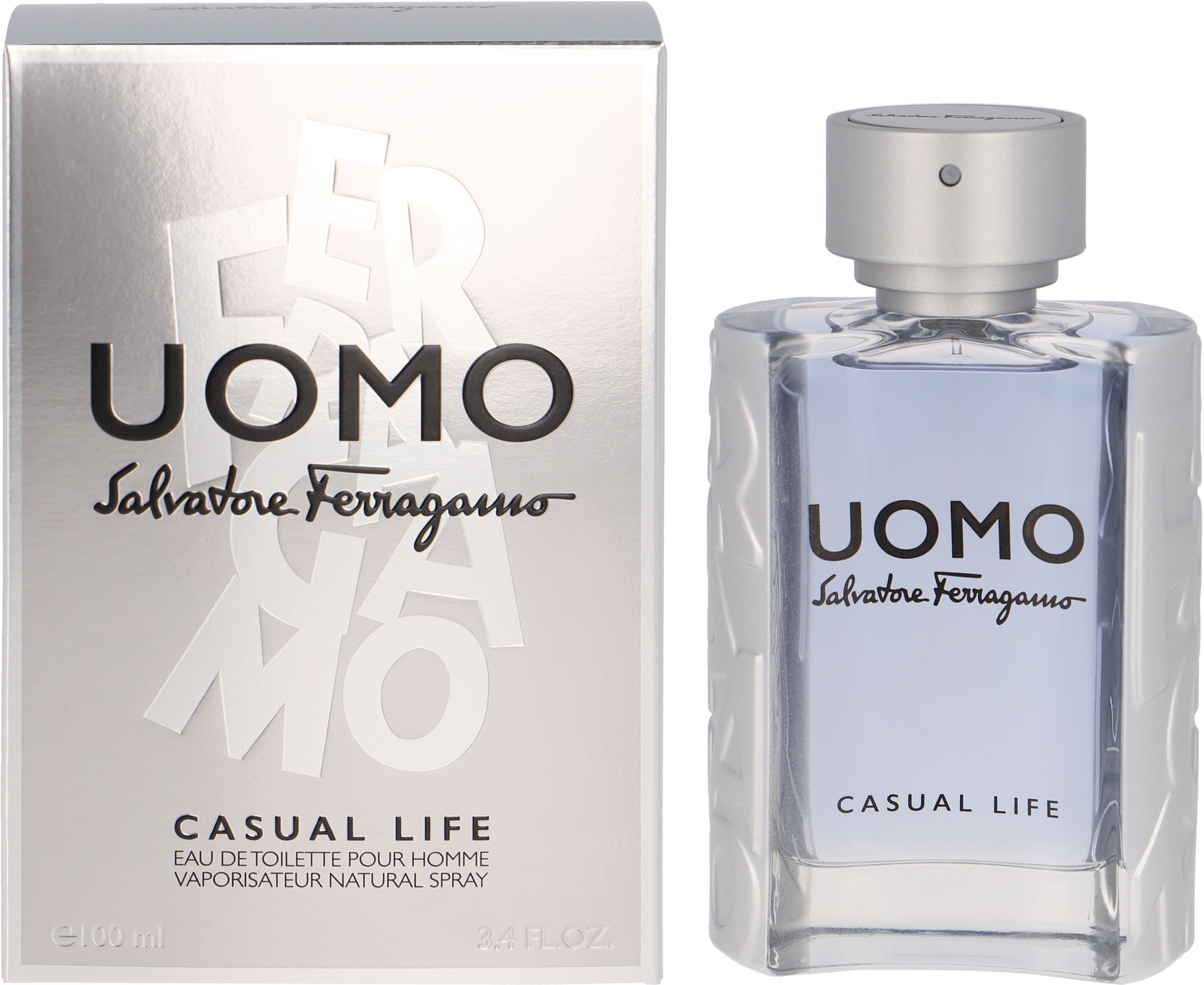 Salvatore Ferragamo Eau de Toilette UOMO Casual Life, mit maskulinem Akzent