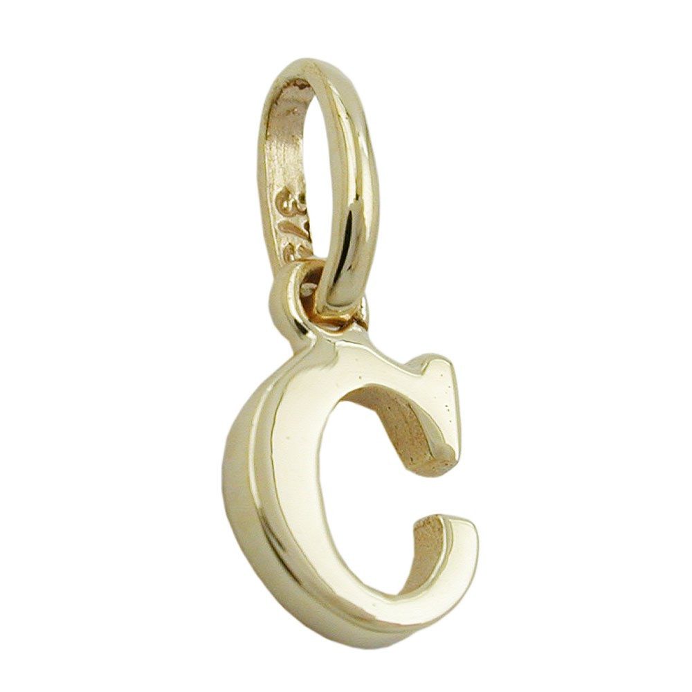 Kettenanhänger Anhänger Buchstabe " C " aus 375 Gelbgold