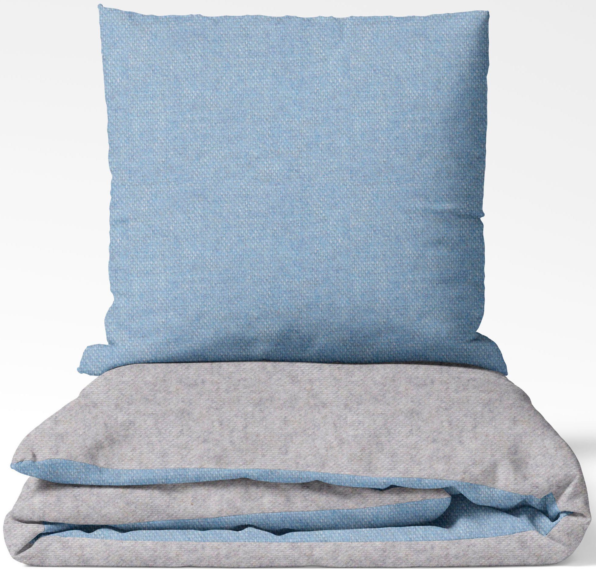 SETEX Wendebettwäsche Feinbiber, Biber, 2 teilig, mit Wendefunktion