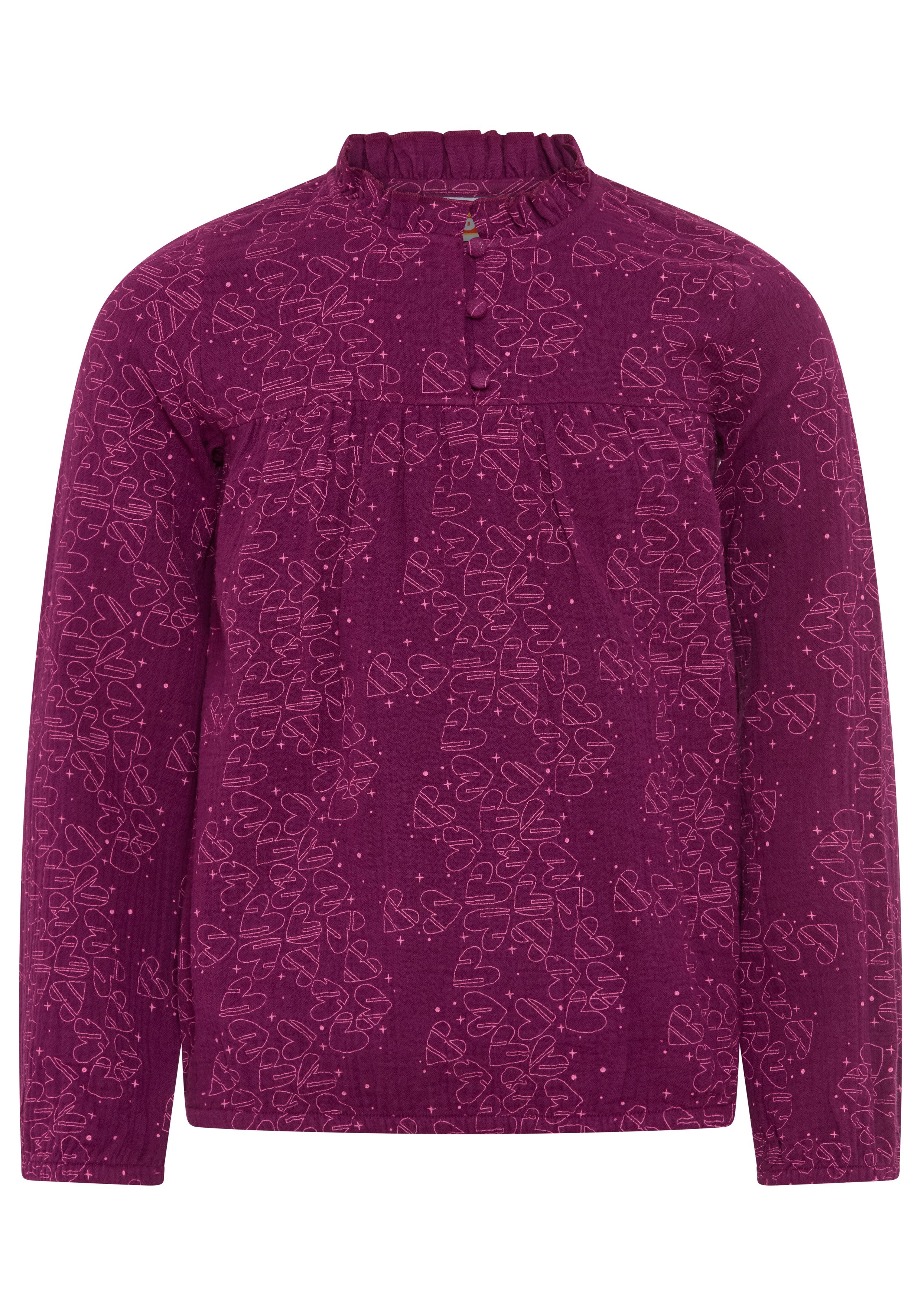 Scout Druckbluse Musselin Bluse Herzallover - NEU von SCOUT Modische Web-Bluse in Tunika Style – Bild 5 von 5