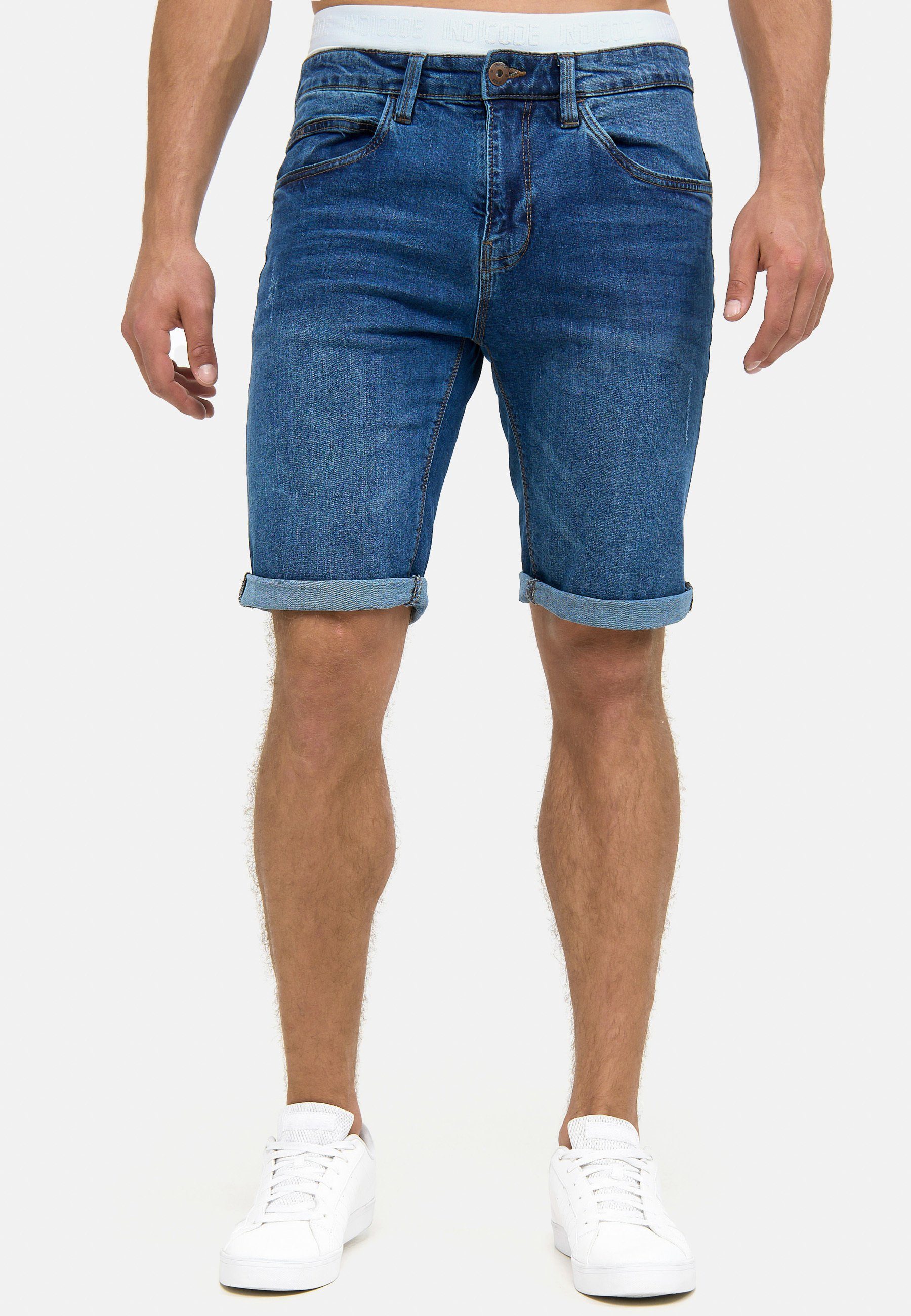 Indicode Jeansshorts Herren Caden Jeans Shorts Herrenshorts mit 5 Taschen, günstig online kaufen