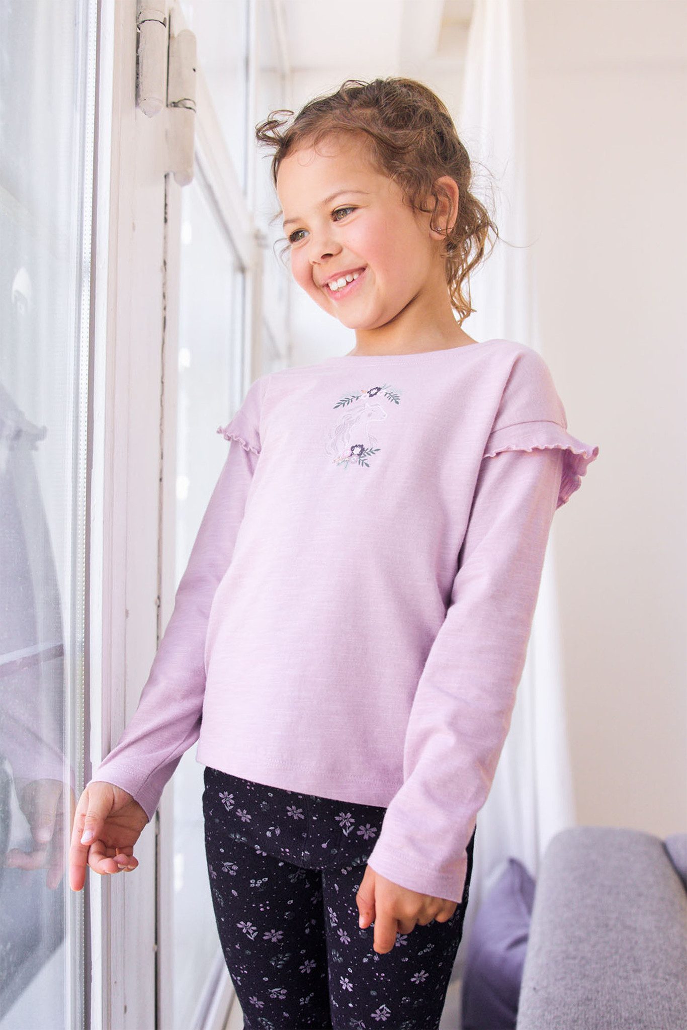 People Wear Organic Langarmshirt mit Motiv aus Bio-Baumwolle