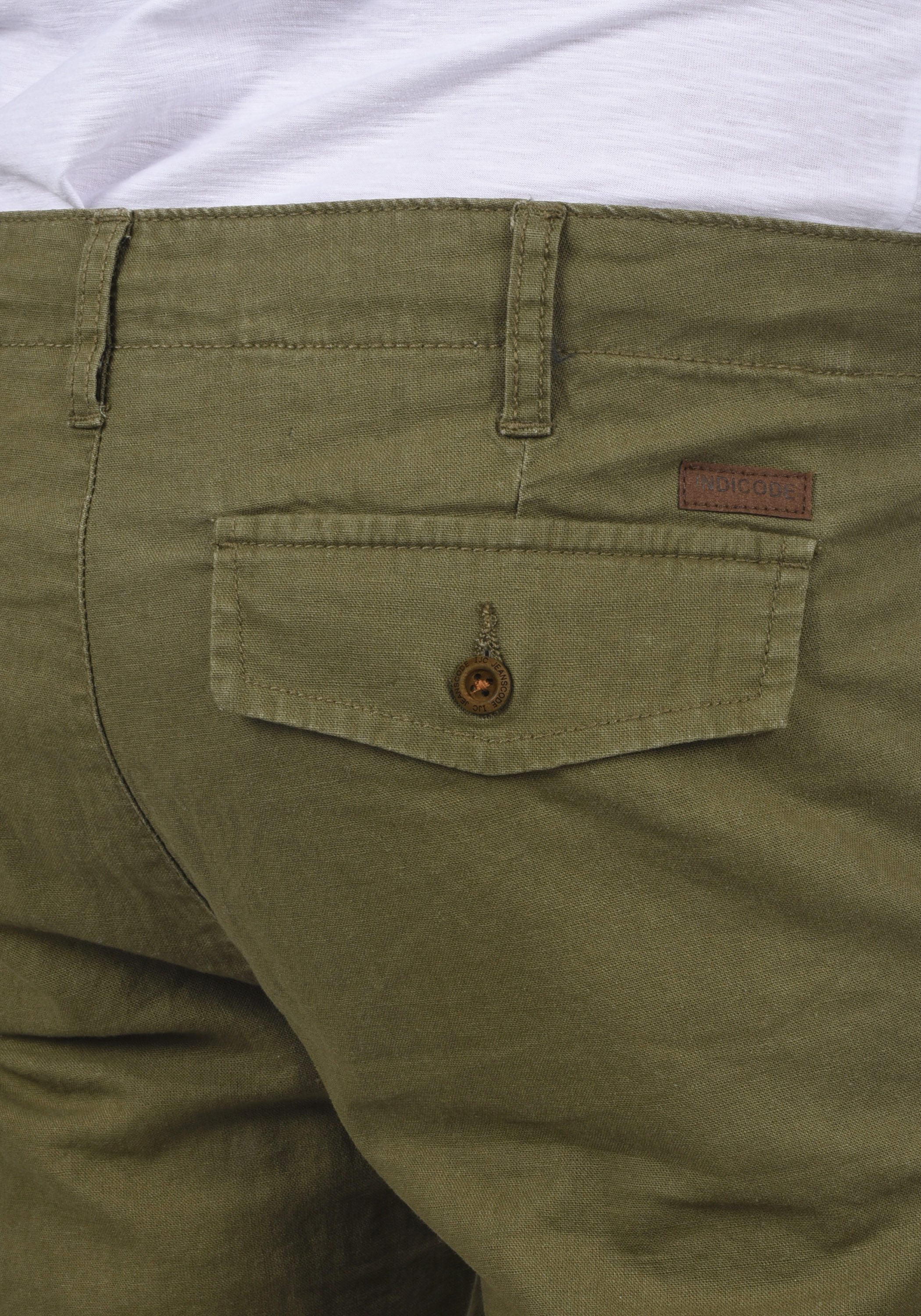 Indicode Leinenhose IDMoses Kurze Hose aus Leinenqualität