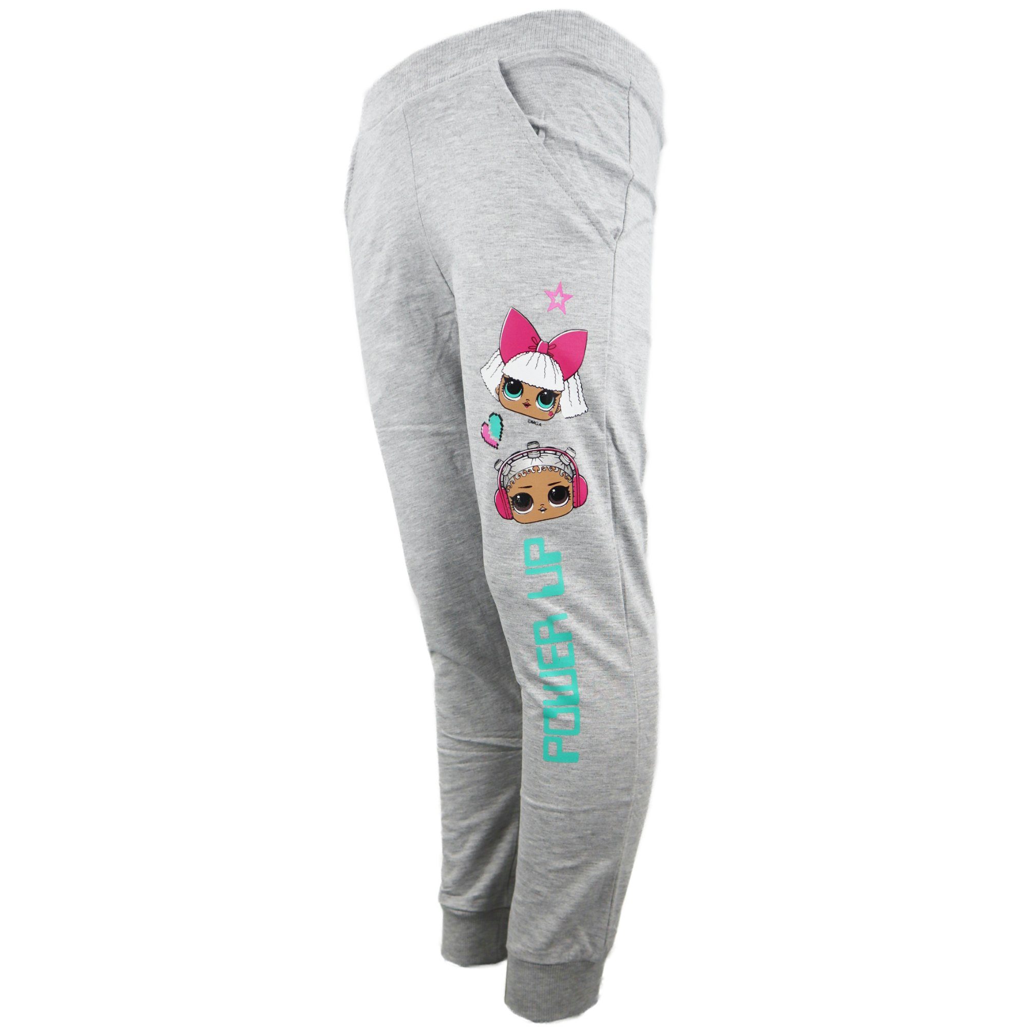 L.O.L. SURPRISE! Jogginghose LOL Surprise Power UP Dolls Kinder Mädchen Hose Gr. 104 bis 134, Grau oder Pink | Jogginghosen