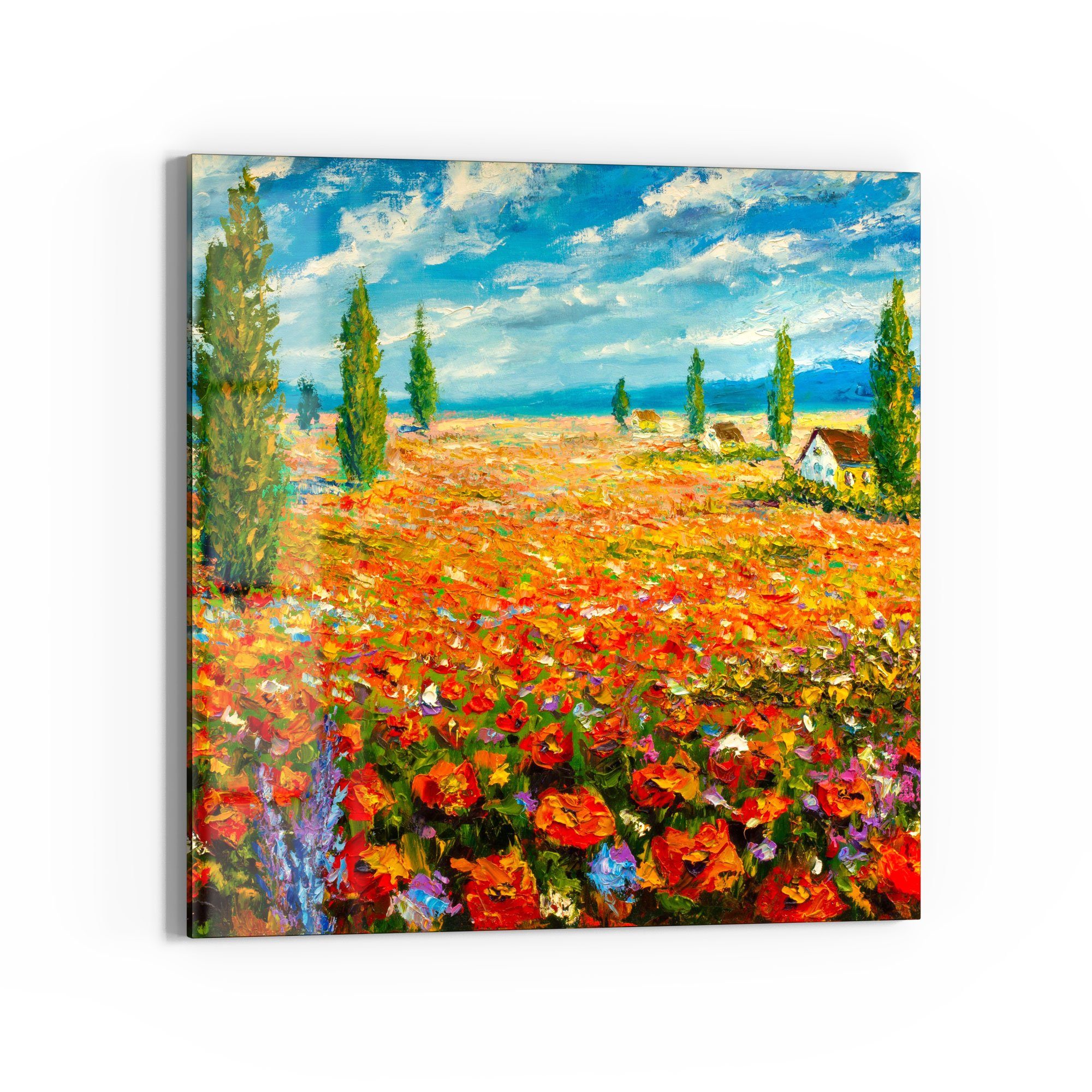 DEQORI Magnettafel 'Blumenmeer im Monet-Stil', Whiteboard Pinnwand  beschreibbar