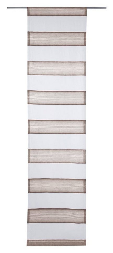 Vorhang Flächenvorhang, Weiß, Braun, B 60 cm, L 245 cm