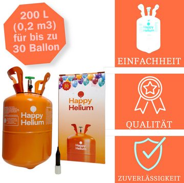 Happy Helium® Helium Ballongas, für bis zu 30 Luftballons
