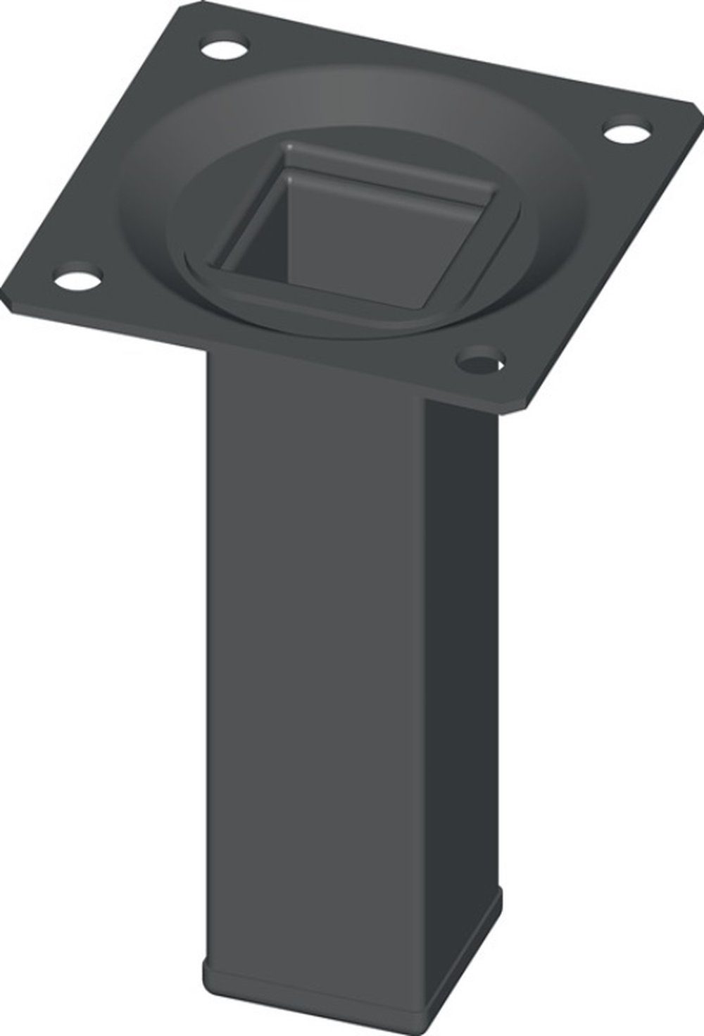 Möbelfuß 4er Pack ALFER ELEMENT SYSTEM 11101-00056 Möbelfuß schwarz RAL 9005