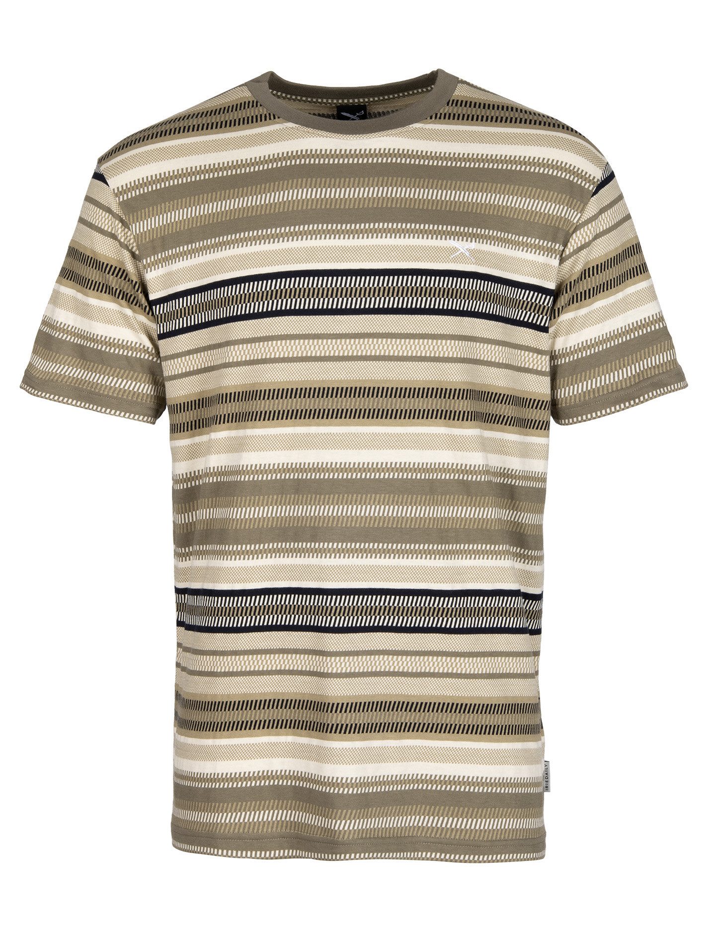 iriedaily Kurzarmshirt Santo Tee - T-Shirt Herren - gestreiftes Kurzarmshirt - Baumwolle Shir
