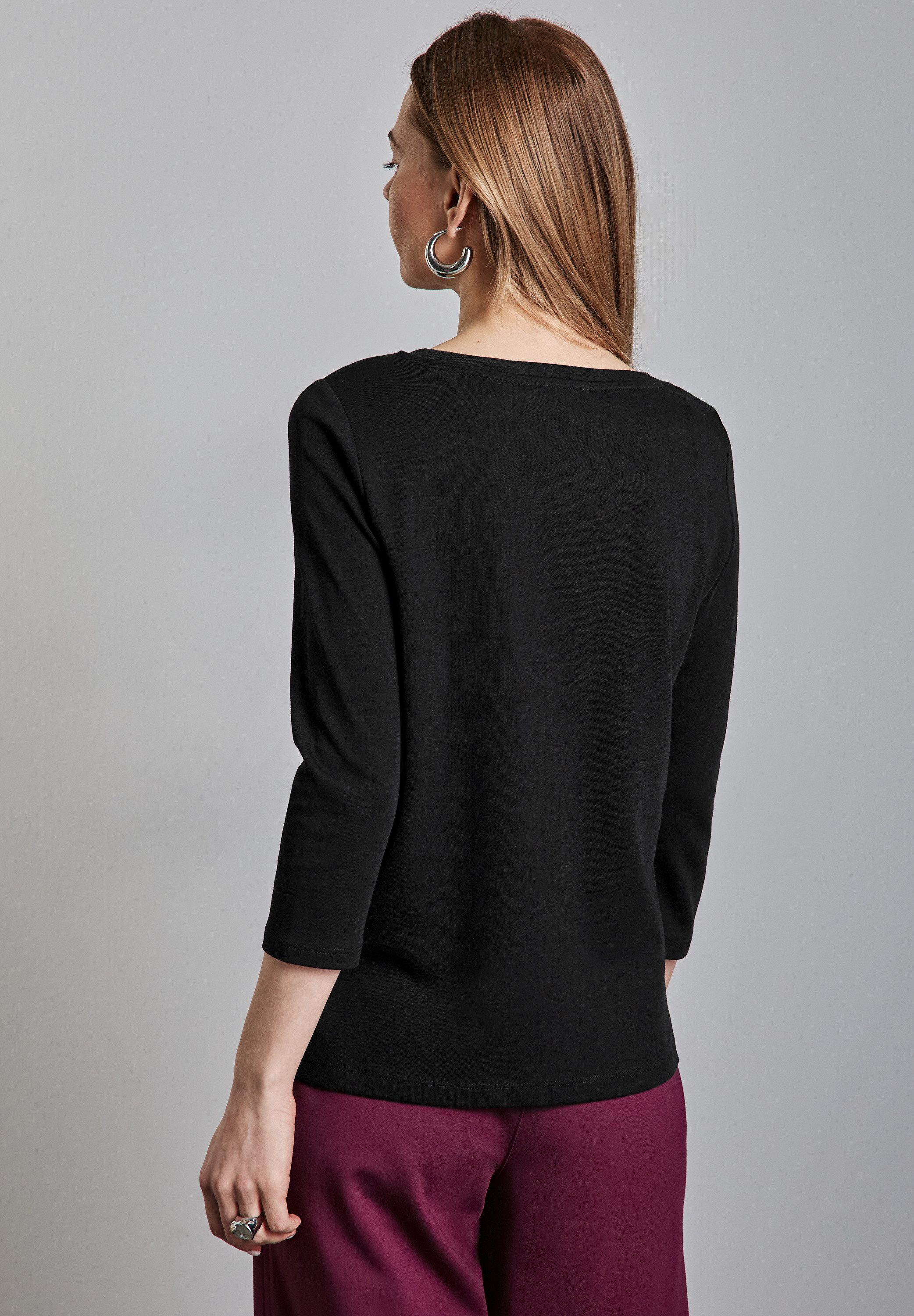 STREET ONE 3/4-Arm-Shirt mit U-Boot-Ausschnitt