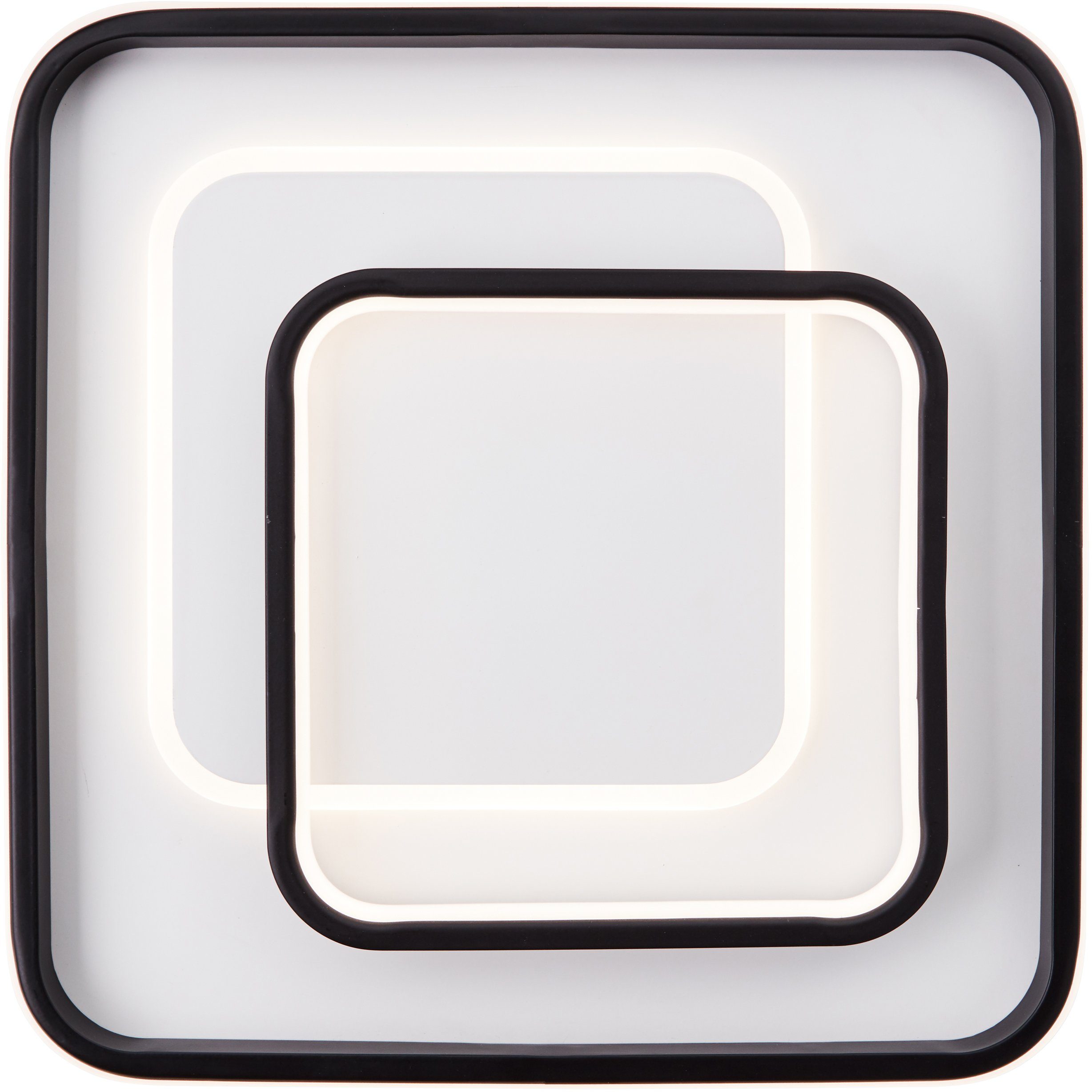 Brilliant LED Deckenleuchte Cava, LED fest integriert, Warmweiß, 40 x 40 cm, 5400 lm, warmweißes Licht, Metall/Kunststoff, weiß/schwarz