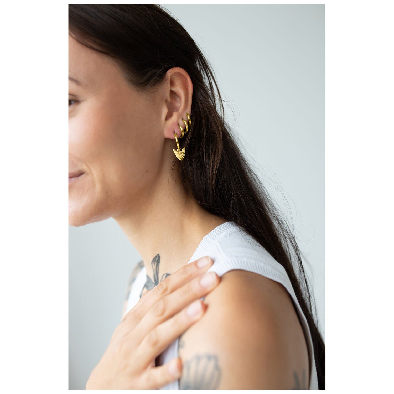 Wildcat Paar Creolen Little Sphynx Hoops, günstig online kaufen