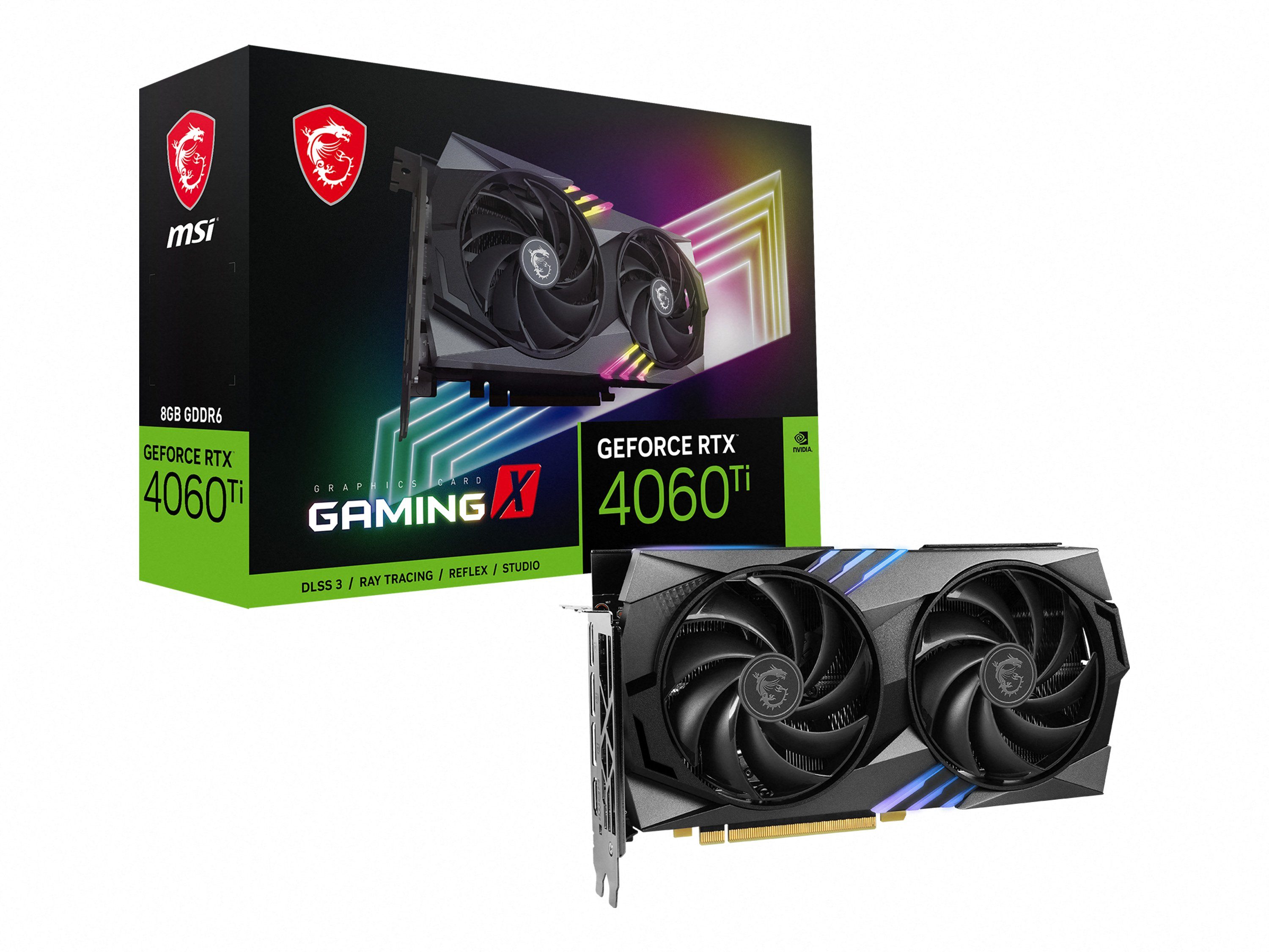 MSI RTX 4060 Ti GAMING X 8G Grafikkarte (8 GB, GDDR6)