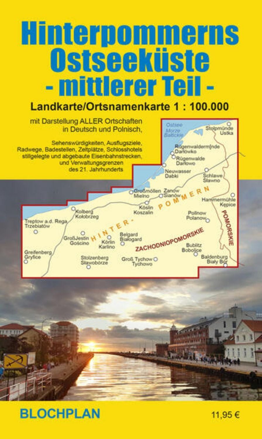 Landkarte Hinterpommerns Ostseeküste - mittlerer Teil / Dirk Bloch