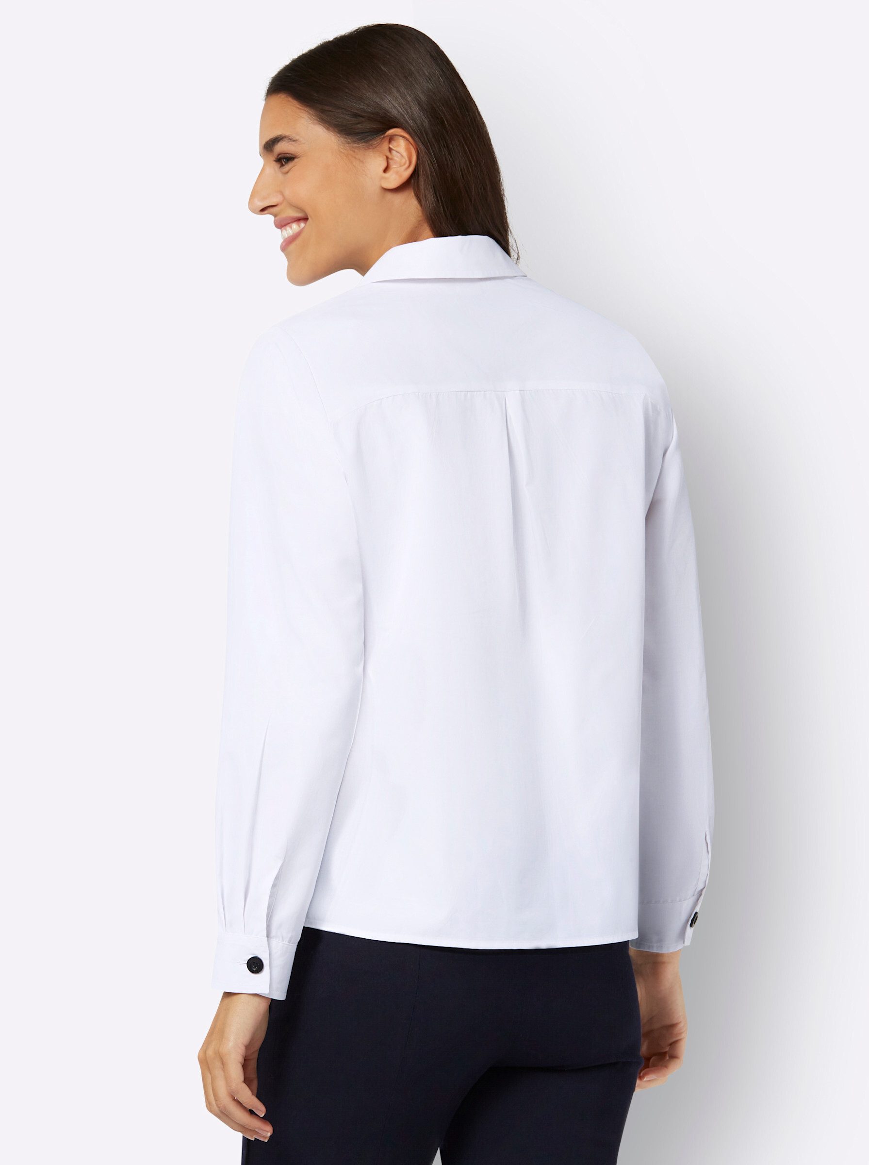 Sieh an! Klassische Bluse Langarmbluse günstig online kaufen