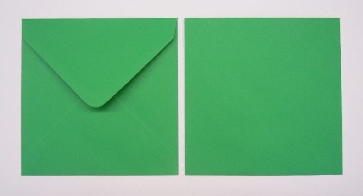 Blanke Briefhüllen Briefumschlag Briefumschläge 155x155mm 100g/qm gummiert VE=100 Stück dunkelgrün.