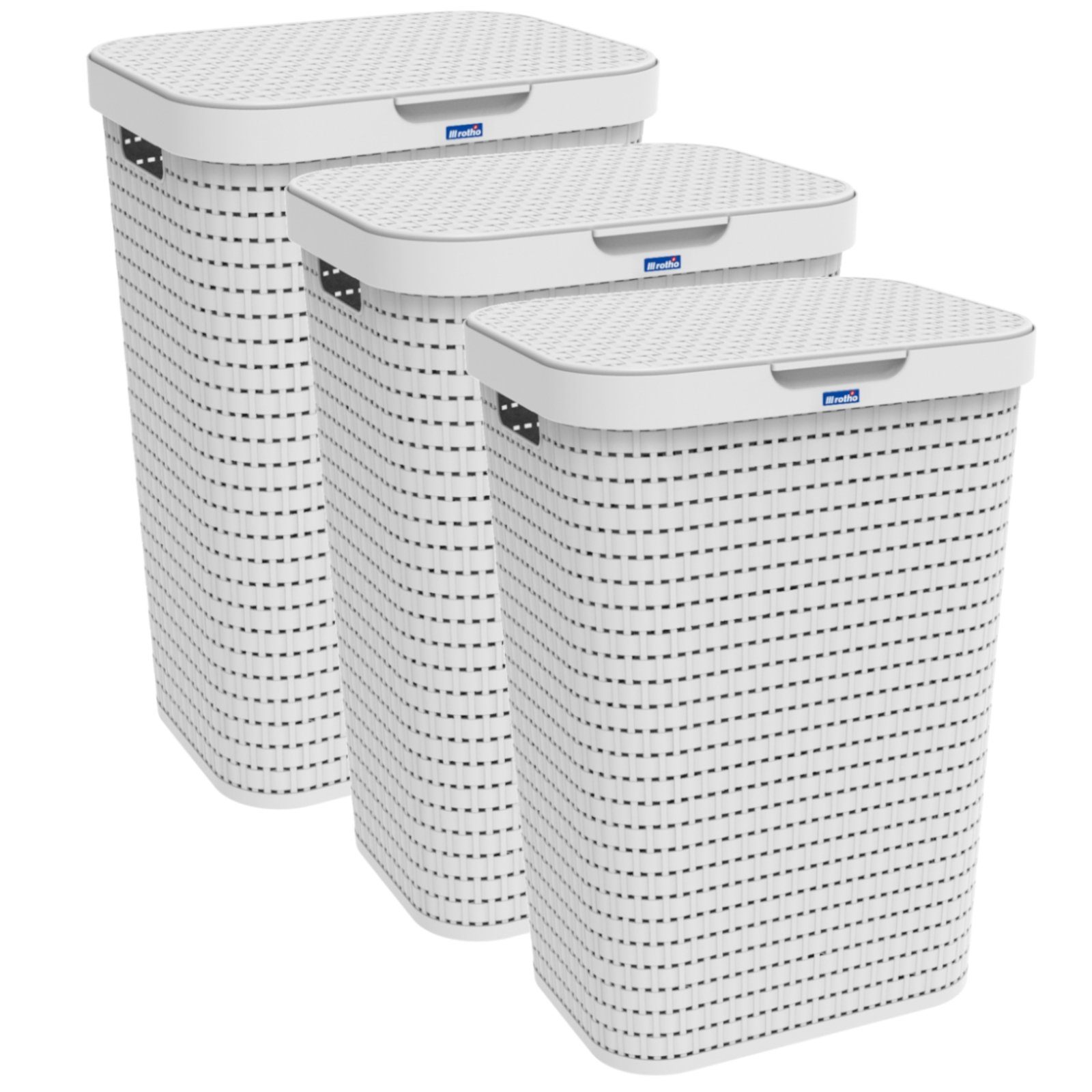 ROTHO Wäschekorb Wäschekorb Set Wäschesammler 55l günstig online kaufen