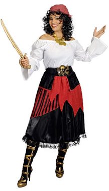Karneval-Klamotten Piraten-Kostüm Damen Seeräuberin Piraten-Rock Freibeuter, Frauenkostüm Karneval Fasching