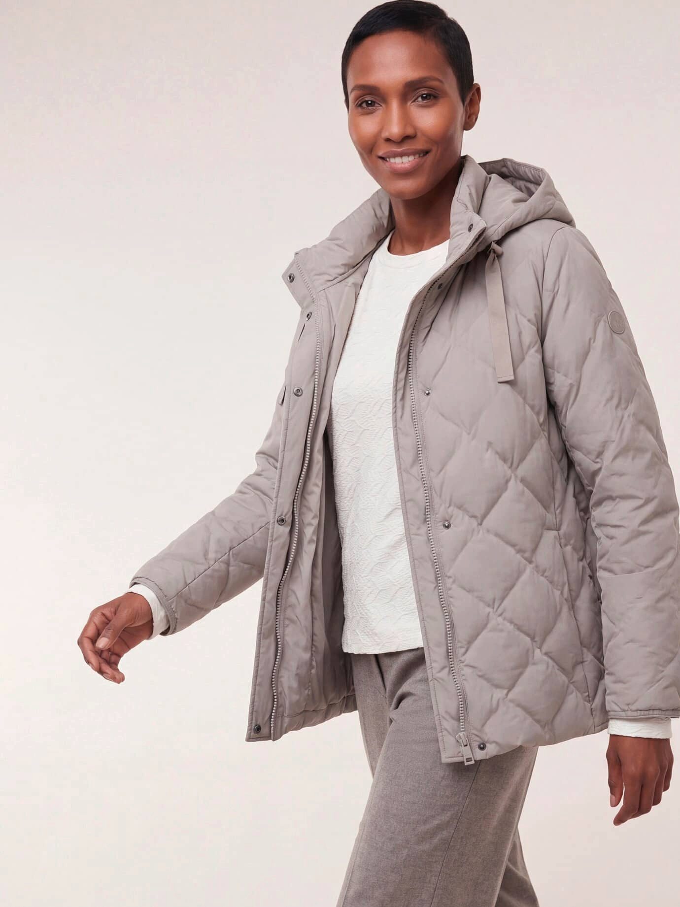 Walbusch Steppjacke Damen Leichte Steppjacke mit Rautenmuster ohne Nähte Stehkragen, modern, wasserabweisend