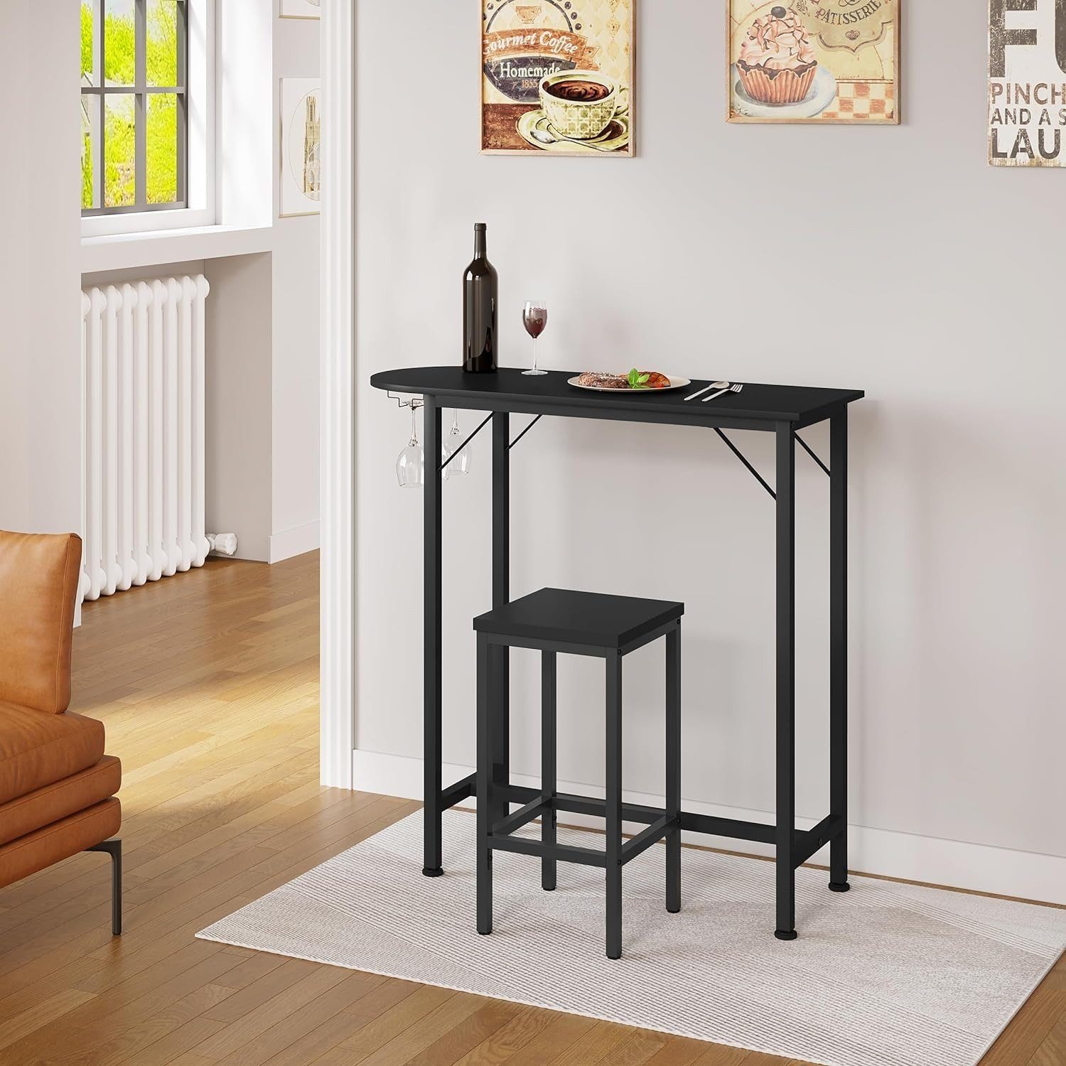 EUGAD Barhocker (Set, 2 St), industriell Barstuhl mit Fußstütze aus Holzwer günstig online kaufen