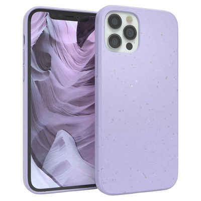EAZY CASE Handyhülle Bio Case für Apple iPhone 12 / iPhone 12 Pro 6,1 Zoll, Handy Etui nachhaltig Bumper mit Kameraschutz cover Violett / Lila