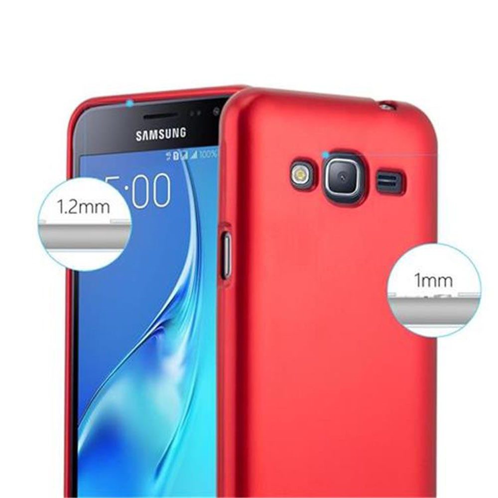 Cadorabo Handyhülle für Samsung Galaxy J3 2016 Hülle Samsung Galaxy J3 2016, Flexible TPU Silikon Handy Schutzhülle - Hülle - ultra slim