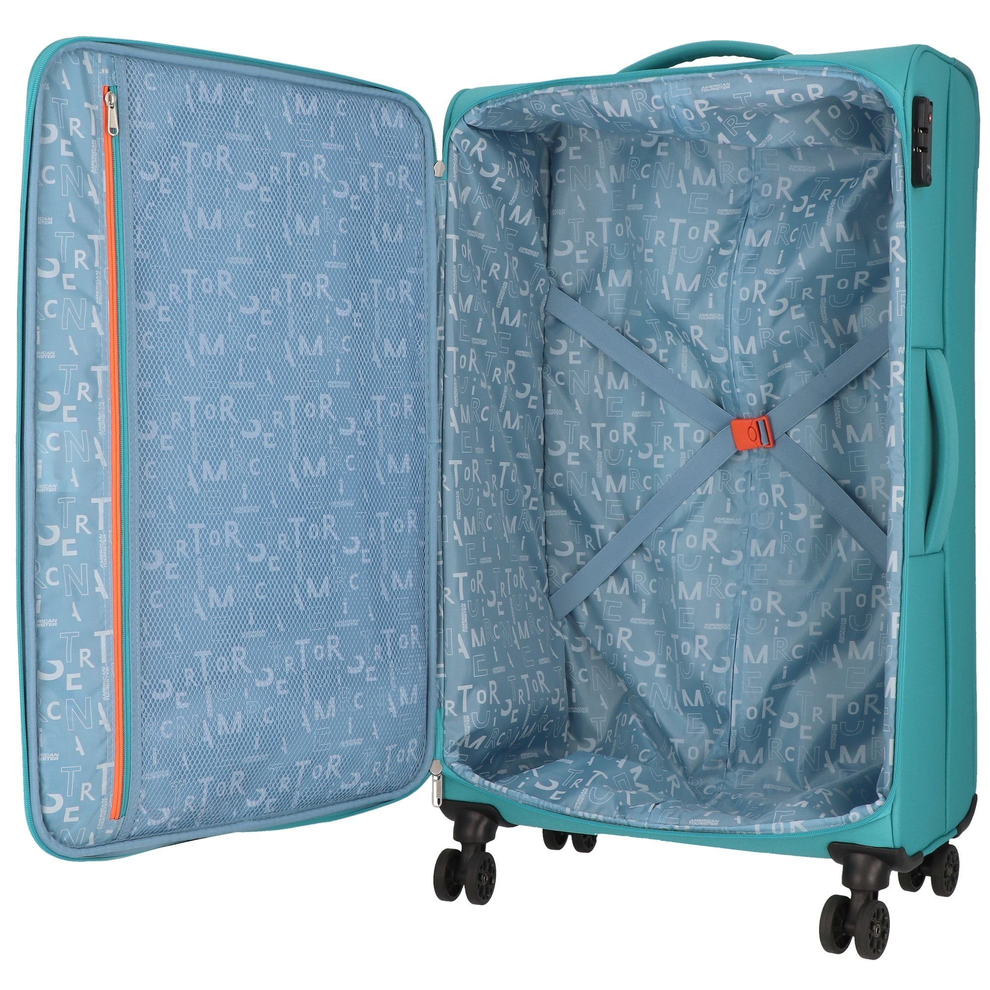 4 Weichgepäck-Trolley Tourister® Sea Polyester American green aqua Rollen, Seeker,