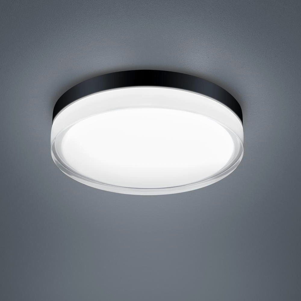 click-licht LED Deckenleuchte LED Deckenleuchte Tana in Schwarz-matt 18W 870lm IP44, keine Angabe, Leuchtmittel enthalten: Ja, fest verbaut, LED, warmweiss, Deckenlampe, Deckenbeleuchtung, Deckenlicht