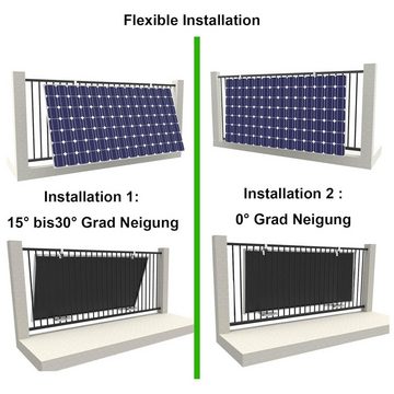 GLIESE 2 Paar Solarmodul Halterung mit Haken Solarmodul-Halterung