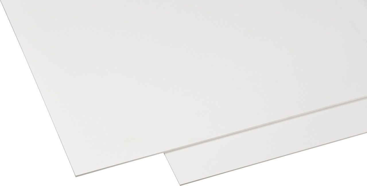 GUTTA Schneide- und Abdeckplatte Gutta Hartschaumplatte 25 x 50 cm, 3 mm, weiß, Kunststoff