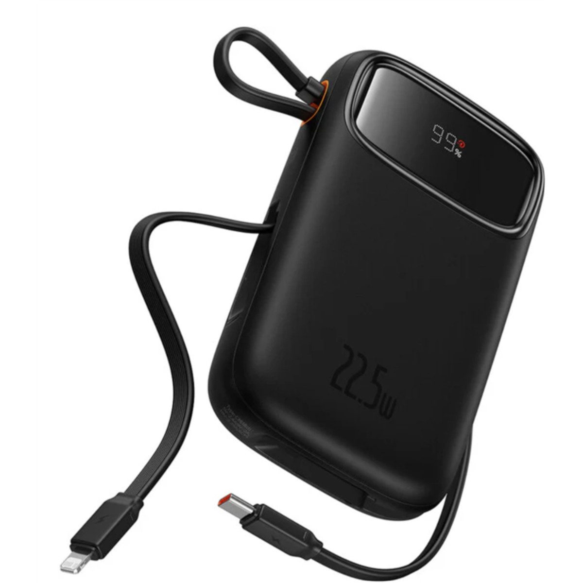 Baseus QPow2 Powerbank Powerbank mit Schnellladefunktion PPQD3-10 10000 mAh (5, 9, 12 V), 22.5W Schnellladung mit integrierten Kabeln