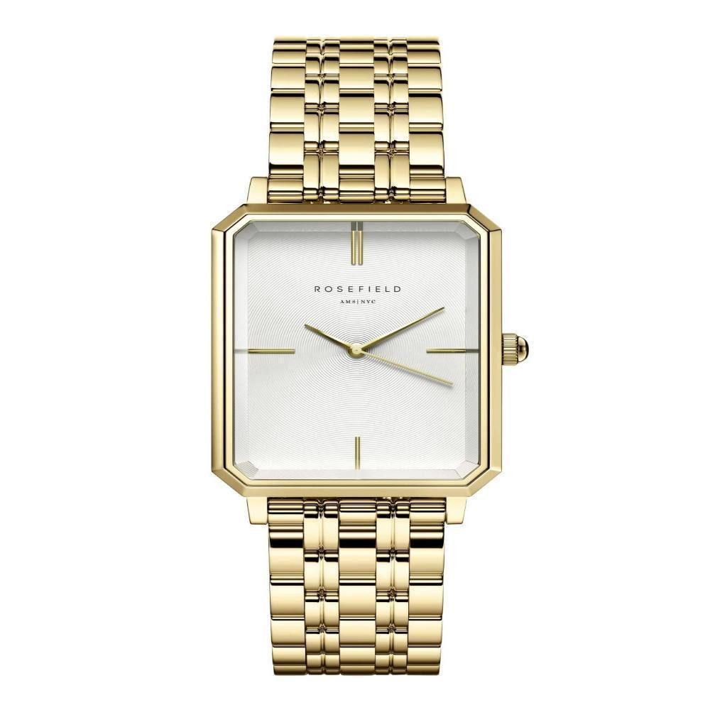Quarzuhr ROSEFIELD Damenuhr Octagon Gold eckig OCWSG-O40