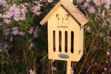 esschert design Nistkasten Schmetterlingshaus mit Silhouette aus Kiefernholz