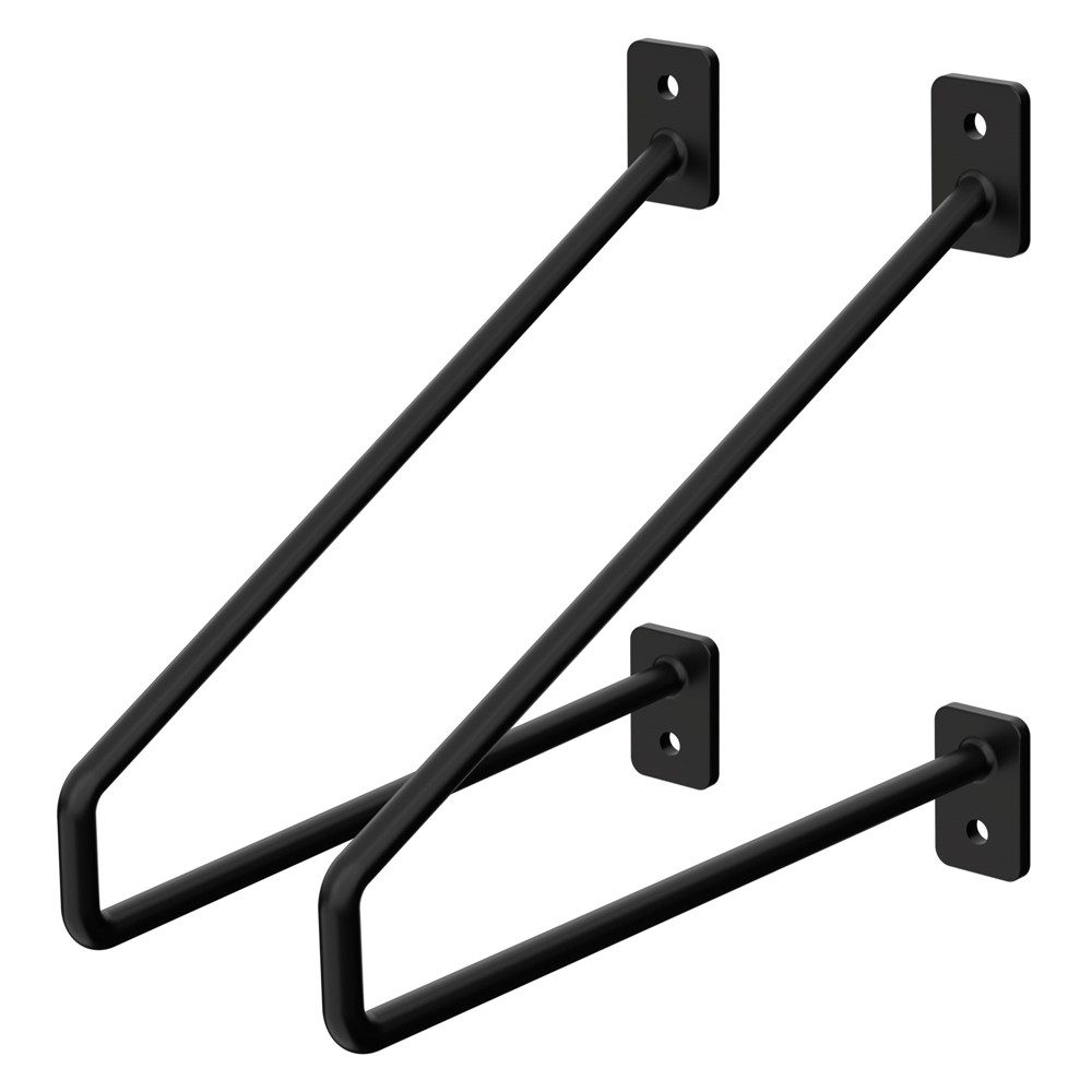 Regalhalterung Schwarz Metall