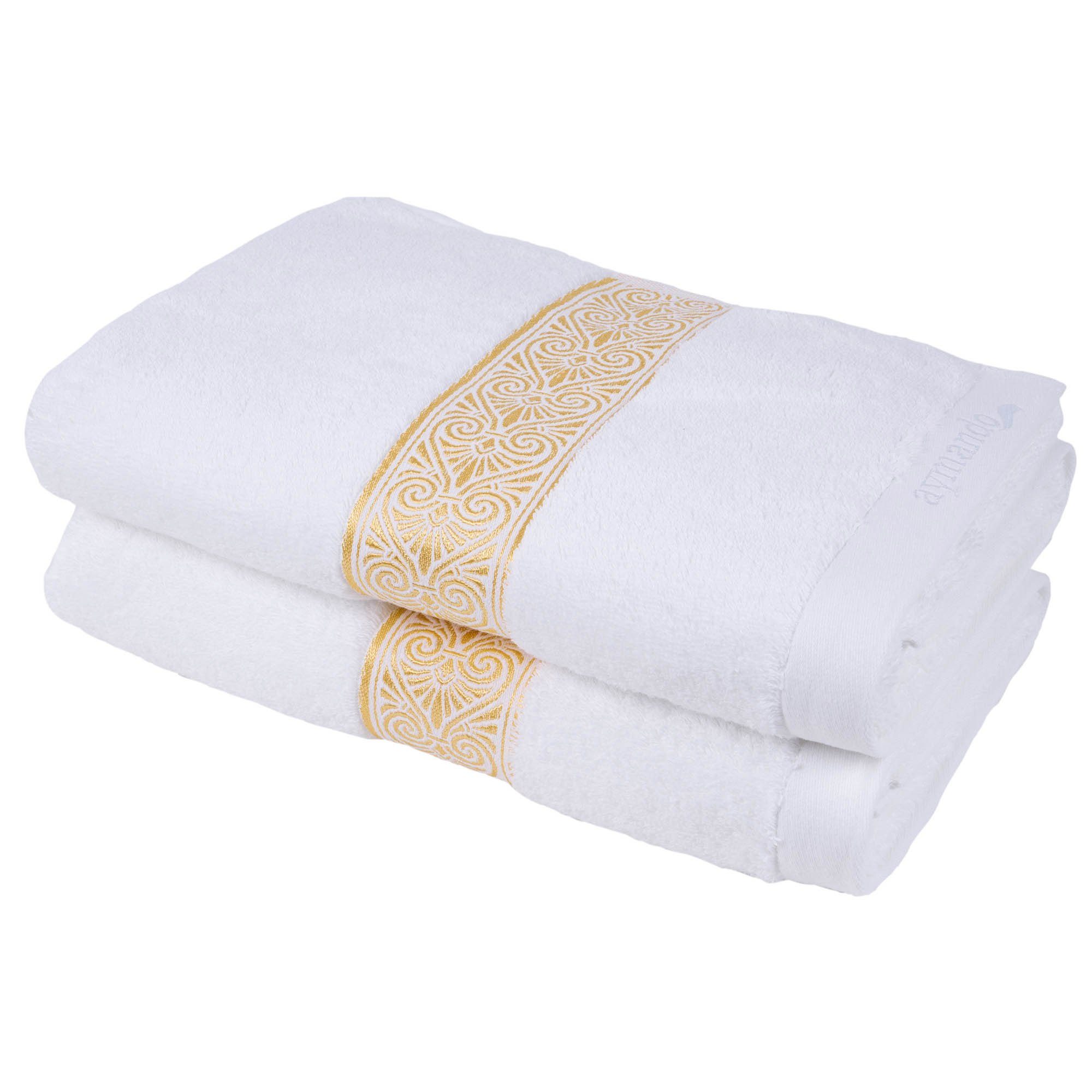 Aymando Badetücher Luxus, 100% ägyptische Baumwolle günstig online kaufen