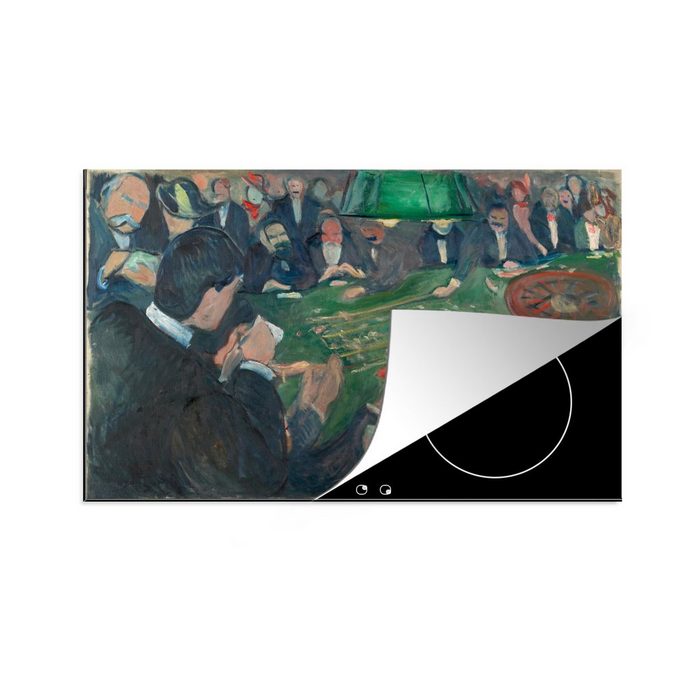 MuchoWow Herdblende-/Abdeckplatte Am Roulettetisch in Monte Carlo - Gemälde von Edvard Munch Vinyl (1 tlg) Ceranfeldabdeckung für die küche Induktionsmatte