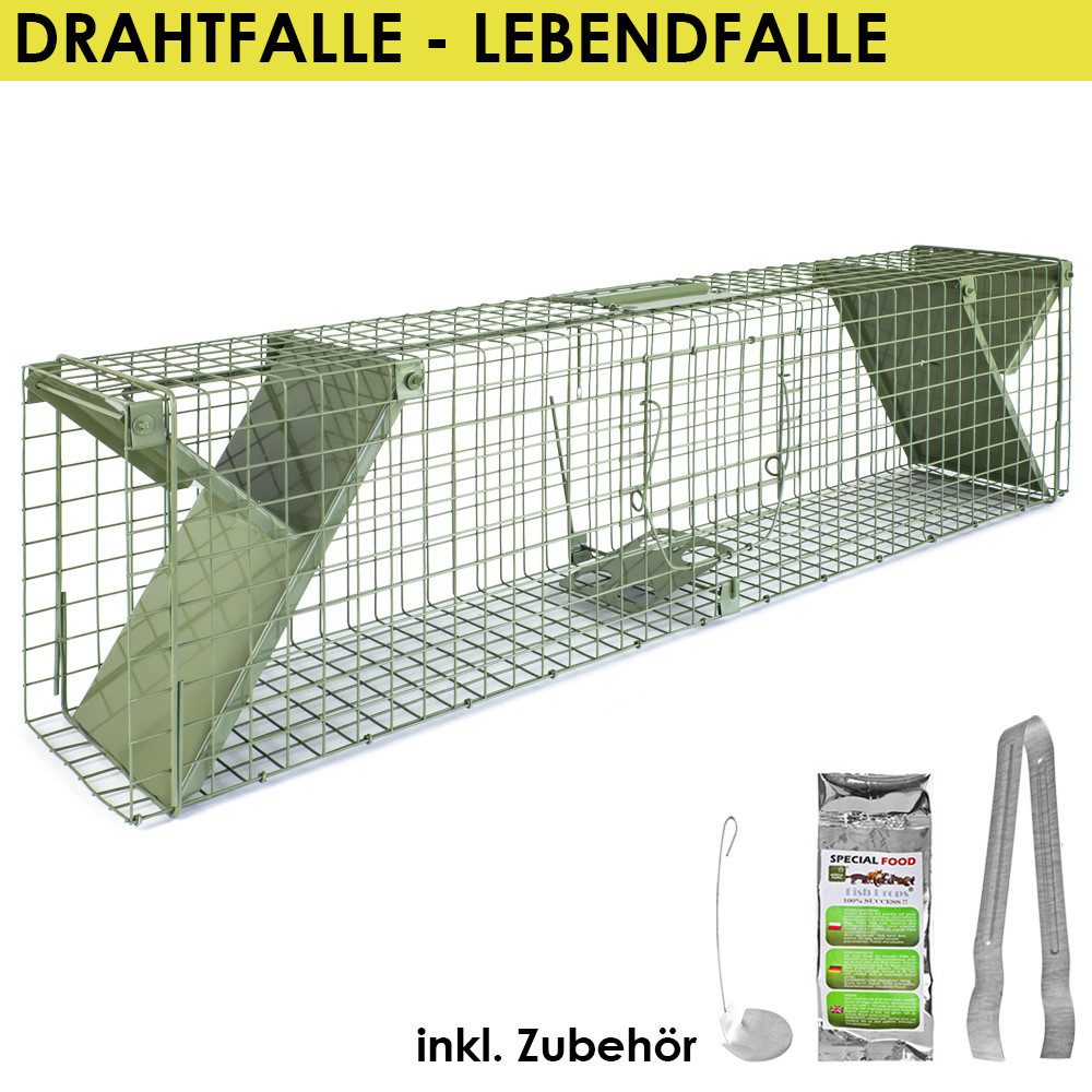 Lebendfalle Tierfalle Lebendfalle Grün Marderfalle Drahtfalle 102 x 20 x 27 cm